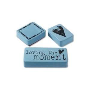 Press Wooden This Be Nice Rubber Stamp Set boy   Loving 2Pk