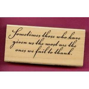   Thank You Rubber Stamp on 2 X 4 ½ Wood Block Arts, Crafts & Sewing