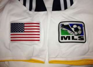 Mens XL ADIDAS MLS 2011 LA Galaxy Home Authentic White Soccer Jersey 