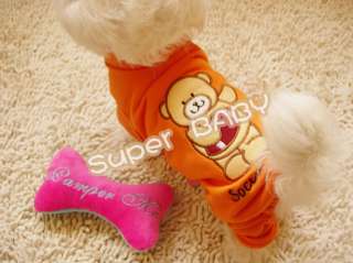 WARM Dog Clothes 3 COLORS Thick cotton Pet Clothes Jumpsuit XXS,XS,S,M 