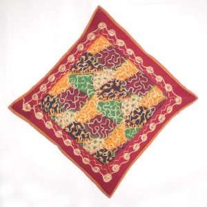   Cotton Cushion Cover With Aari Work And Foam Inside