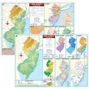   Map 762532785 New Jersey Thematic Deskpad Map Set