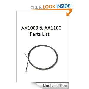 AA1000 & AA1100 Parts List Nathan Salmon  Kindle Store