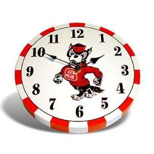  NCAA North Carolina State Wolfpack   9 inch Wooden Clock 