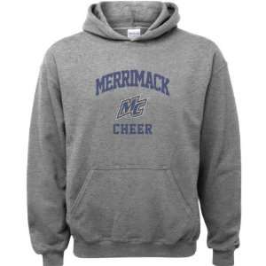 Merrimack Warriors Sport Grey Youth Varsity Washed Cheer Arch Hooded 