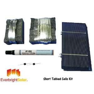  72 Short Tabbed 3x6 Solar Cells DIY Solar Panel Kit w/Wire 