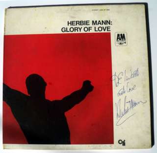 Herbie Mann Autographed Signed Record Album LP  