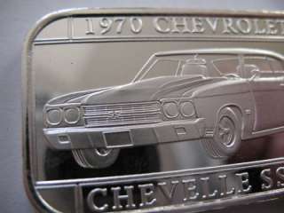 OZ .999 SILVER 1970 MUSCLE CAR SET GTO 4 4 2  BOSS MACH 1 CHEV SS 