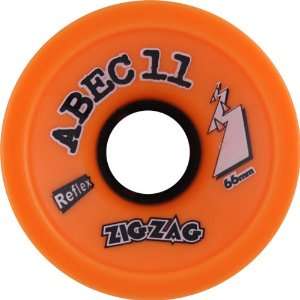 Abec 11 Zigzags 66mm 89a Orange Plus Skateboard Wheels (Set Of 4)