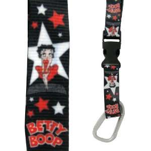   Licensed Betty Boop Glamour Betty Black Lanyard