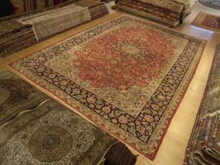 10x14 Handmade Soft Colors Fine Antique Persian Kashan Wool Rug Great 