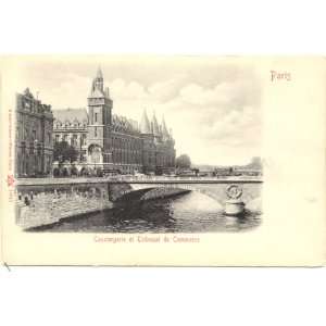  Vintage Postcard Conciergerie and Tribunal de Commerce (Commercial 