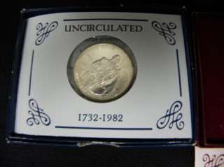 10 1982 George Washington Commemorative Half Dollars, 90% Silver 