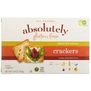 Absolutely Gluten Free Toasted Onion Crackers, 4.4 Ounce  