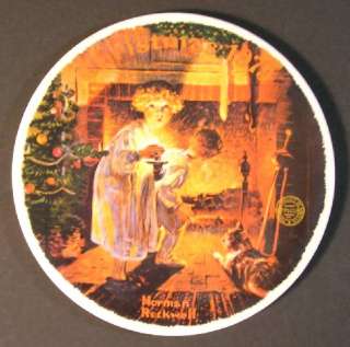 NORMAN ROCKWELL Somebodys Up There Christmas PLATE  