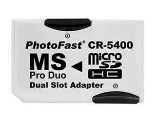 Dual Pro Memory Stick Pro Duo 32GB ( 2 x 16GB Micro SD) Adapter  