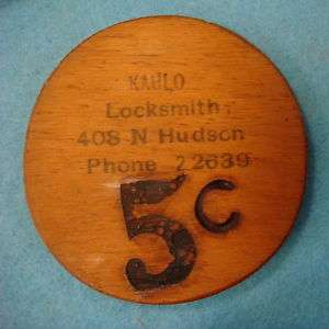 Kaulo Locksmith 408 N.Hudson,Phone 2 2639, 5¢  