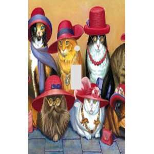  Red Hat Cats Decorative Switchplate Cover