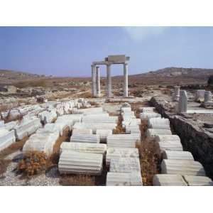 Archaeological Site, Delos, Cyclades Islands, Greece, Europe Premium 