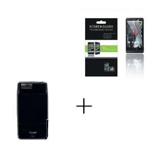 Motorola Droid Xtreme MB810 Solid Black checkRubberized Hard Protector 