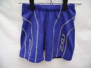 BNWT Ladies Sz L Blue/Grey 2XU Comp Triathlon Shorts~  