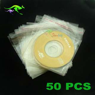 50 pcs Mini CD/DVD R RW 3 inches (8 cm) Plastic Sleeve  