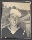   Handsome WW1 sailor profile photobooth photo man uniform  