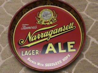 1930s Famous Narragansett Lager Ale Beer Tray.Large collection 