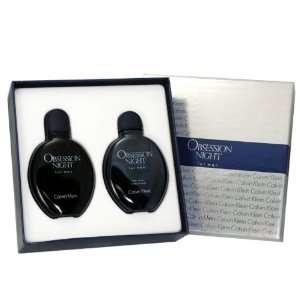 OBSESSION NIGHT Cologne. 2 PC. GIFT SET ( EAU DE TOILETTE SPRAY 4.0 oz 