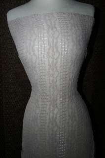SHEER Ivory Tea Victorian Pinstripe Cream stretch LACE fabric 60 wide 