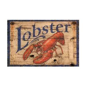  Customizable Large Lobster Vintage Style Wooden Sign 