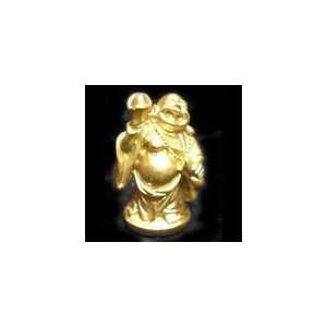  Golden Buddha with Money on Keychain 