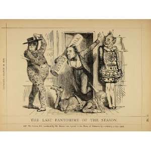  1878 Print Punch Cartoon Disraeli Reform Bill Harlequin 