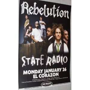  Rebelution Poster   Concert Flyer   State Radio