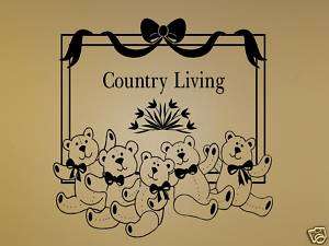 Country Living   Vinyl Wall Art Decals Words  
