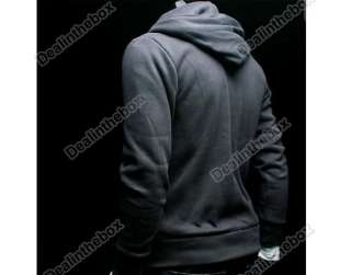 Mens Stylish Slim Top Designed zip Hoodies Coats Jacket 3 Color 4 Size 