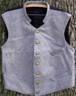 NSSA Civil War Confederate Wool Vest Size 44  