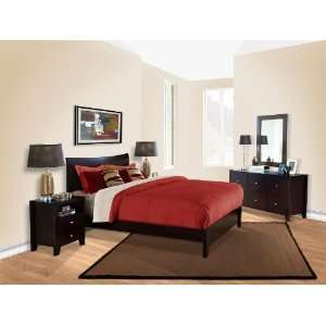 Lifestyle Solutions CNV 4PQN CP SET Canova 4 Piece Queen Bed Bedroom 