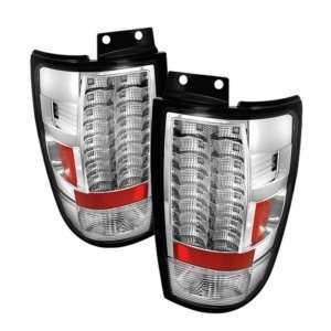  97 02 Ford Expedition Chrome LED Tail Lights Version 2 