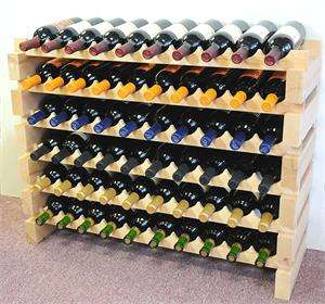 Modular Wine Rack 40 120 Bottles Solid Beachwood 10 Bottles Across up 