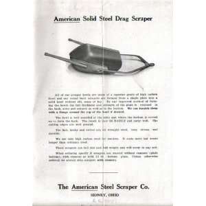   page advertising brochure for American Steel Scraper Co. Sidney, Ohio