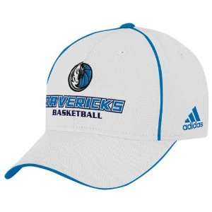  adidas Dallas Mavericks White Wordmark Structured Hat 