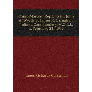   February 22, 1892 James Richards Carnahan Books