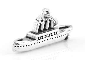 STERLING SILVER 925 3D TITANIC SHIP CHARM/PENDANT  