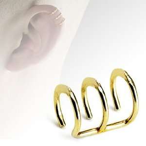  Gold Plated over 316L Surgical Steel Fake Cartilage Clip 