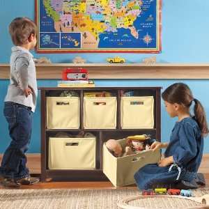  Kids Wood Bookcase/Toy Organizer with Storage Bins Toys 