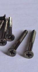 Long threaded portion, long shank and countersunk flat head.
