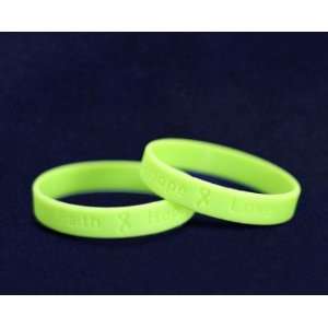   Lime Green Silicone Bracelets   Adult Size (Retail) 
