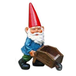    13 Exhart Lawn Gnome   w/ Wheelbarrow Patio, Lawn & Garden