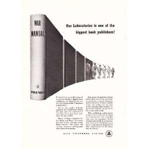  1945 WWII Ad Bell Telephone War Manual Original Vintage 